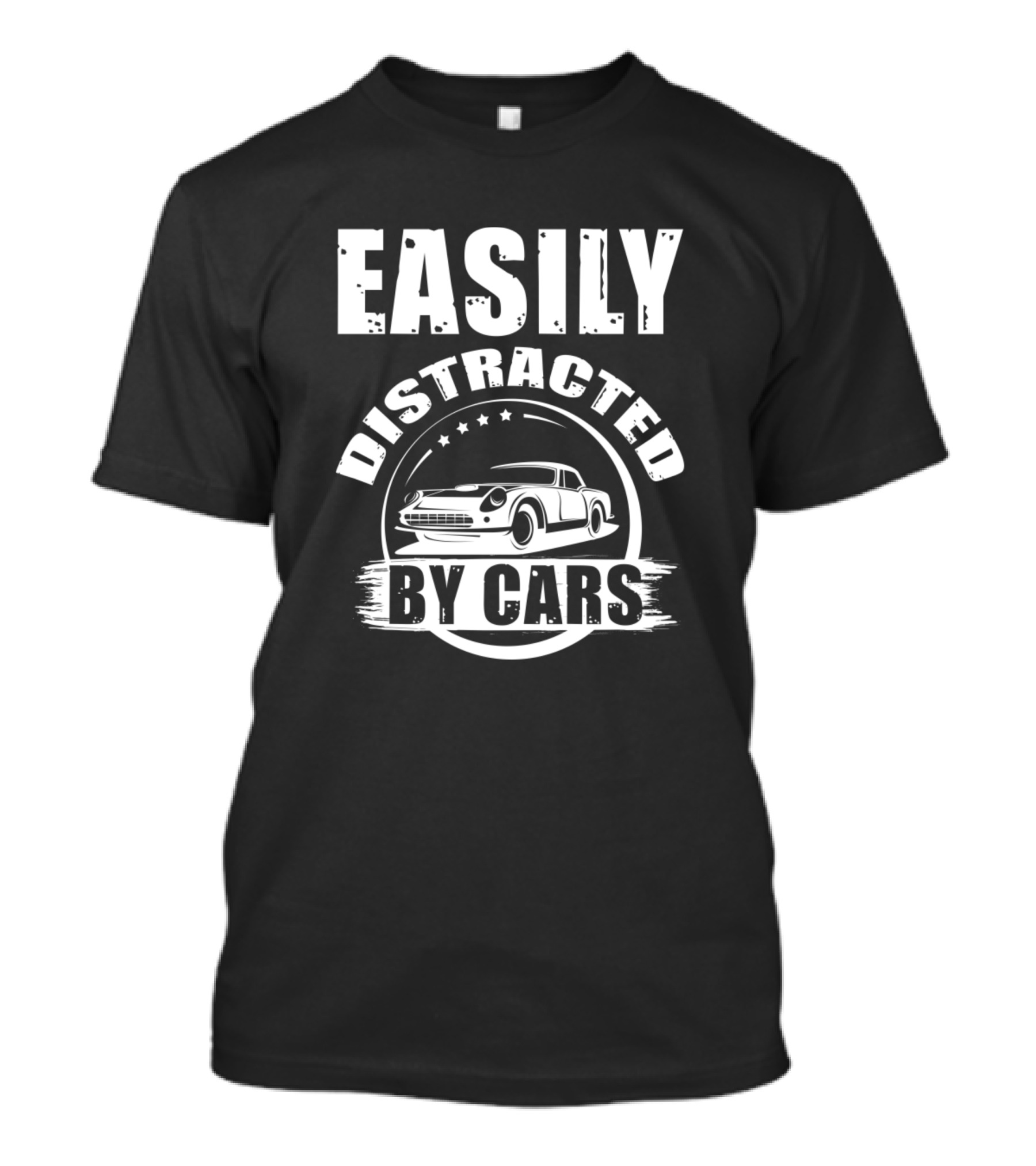 Easily Distracted By Cars Vintage Classic Car Enthusiast T-Shirt