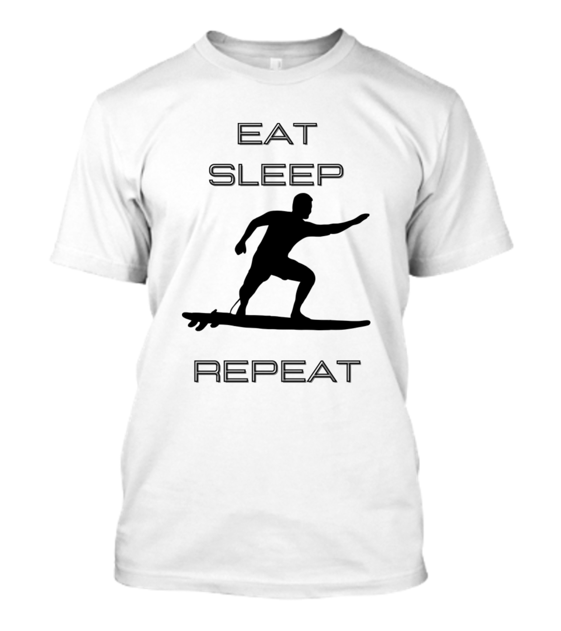 Eat Sleep Surf Repeat Surfer T-Shirt