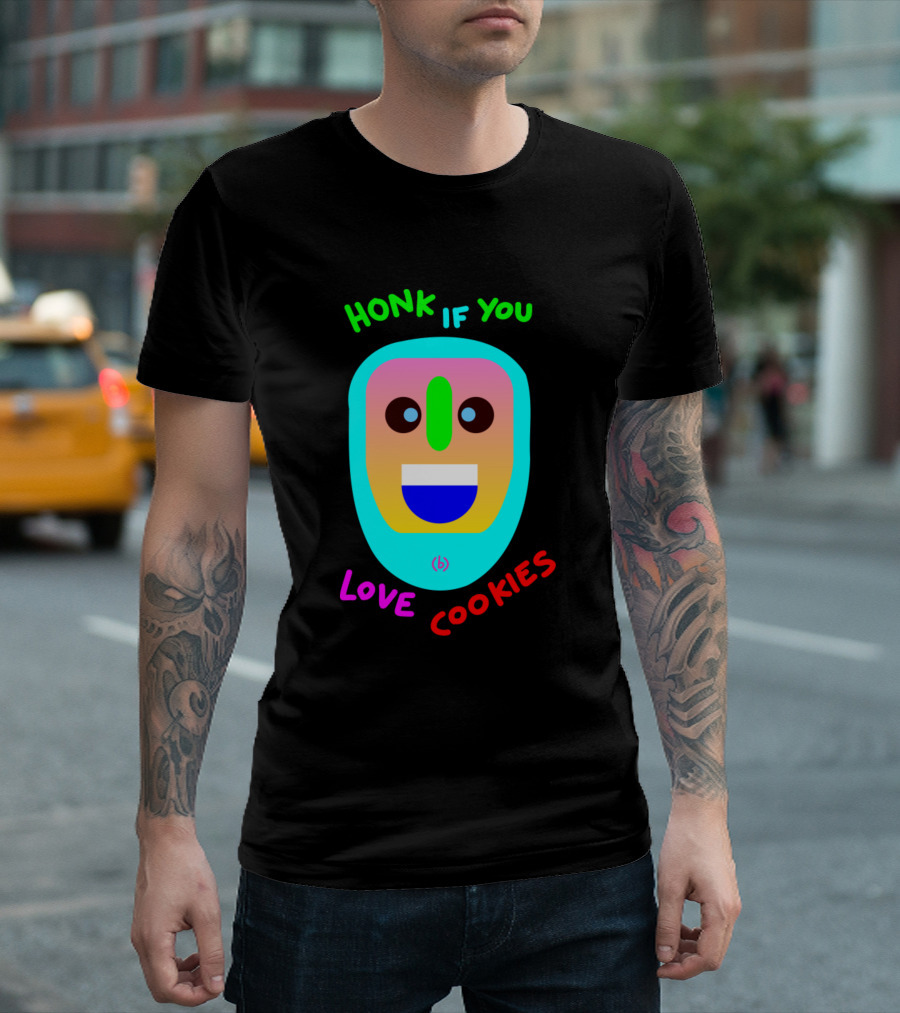 Honk If You Love Cookies Smiley Face T-Shirt