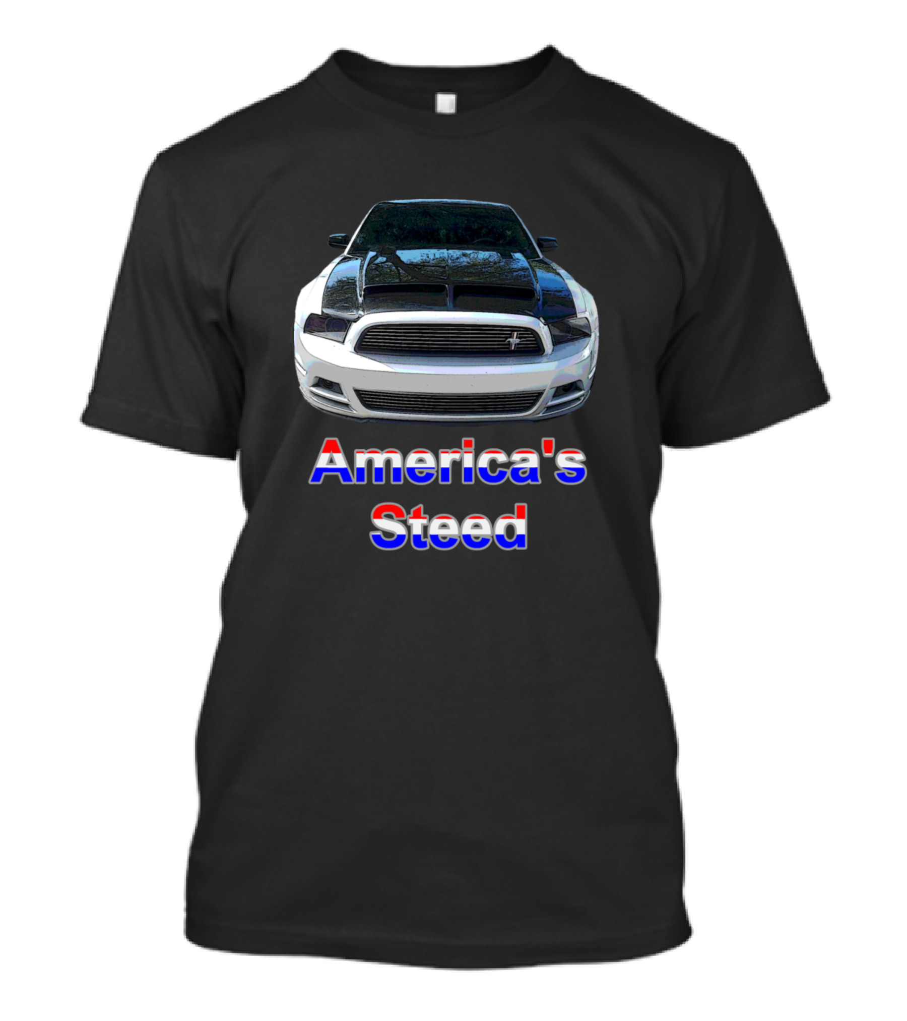 Mustang America's Steed Front View Classic Car T-Shirt