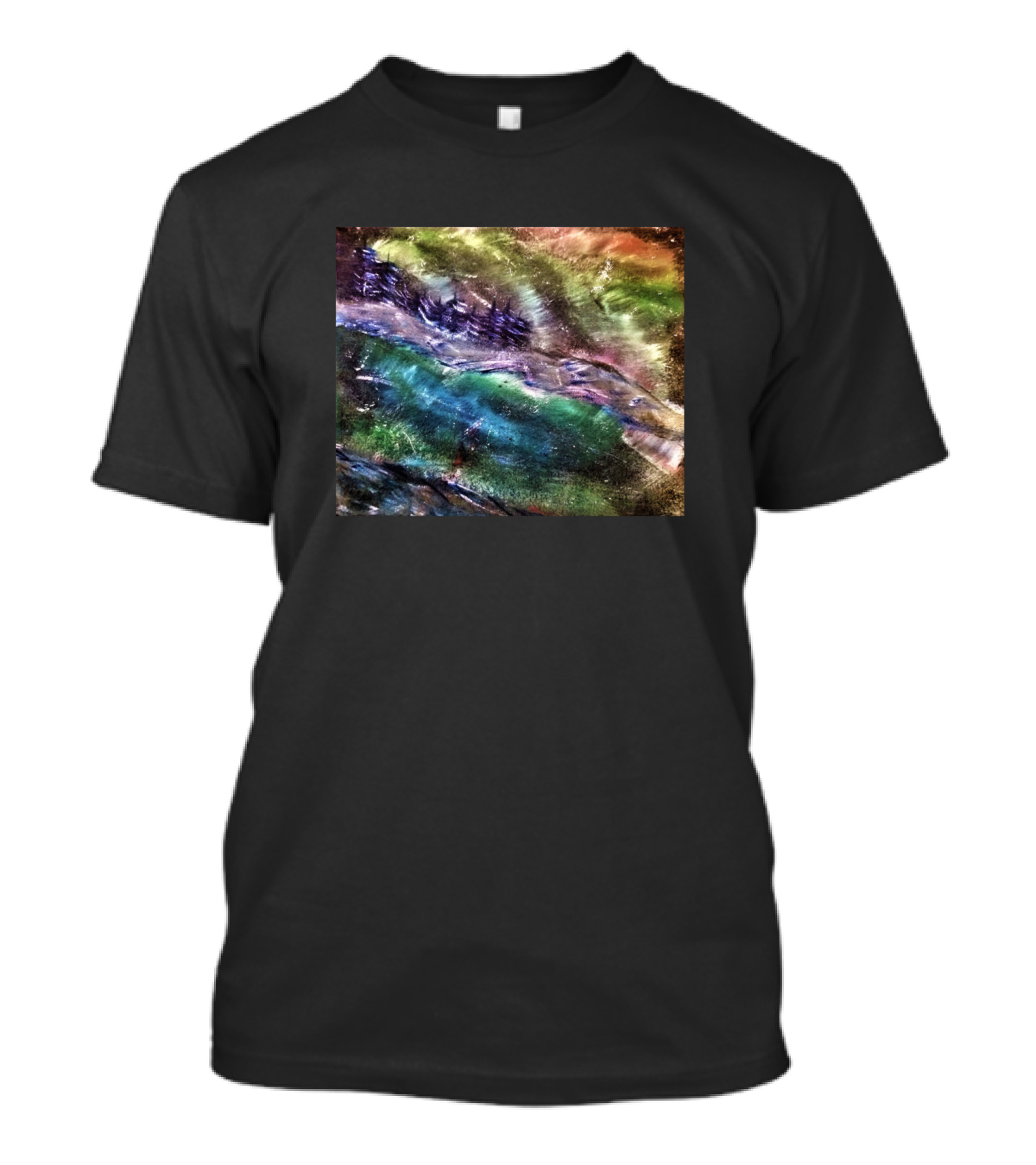 Northern Lights Aurora Borealis Cosmic Colors T-Shirt
