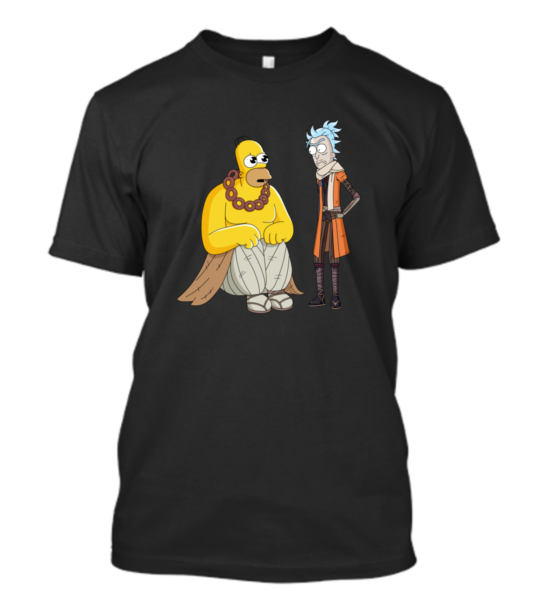 Homer Odyssey Meets Sci-Fi Rick Mashup Crossover T-Shirt
