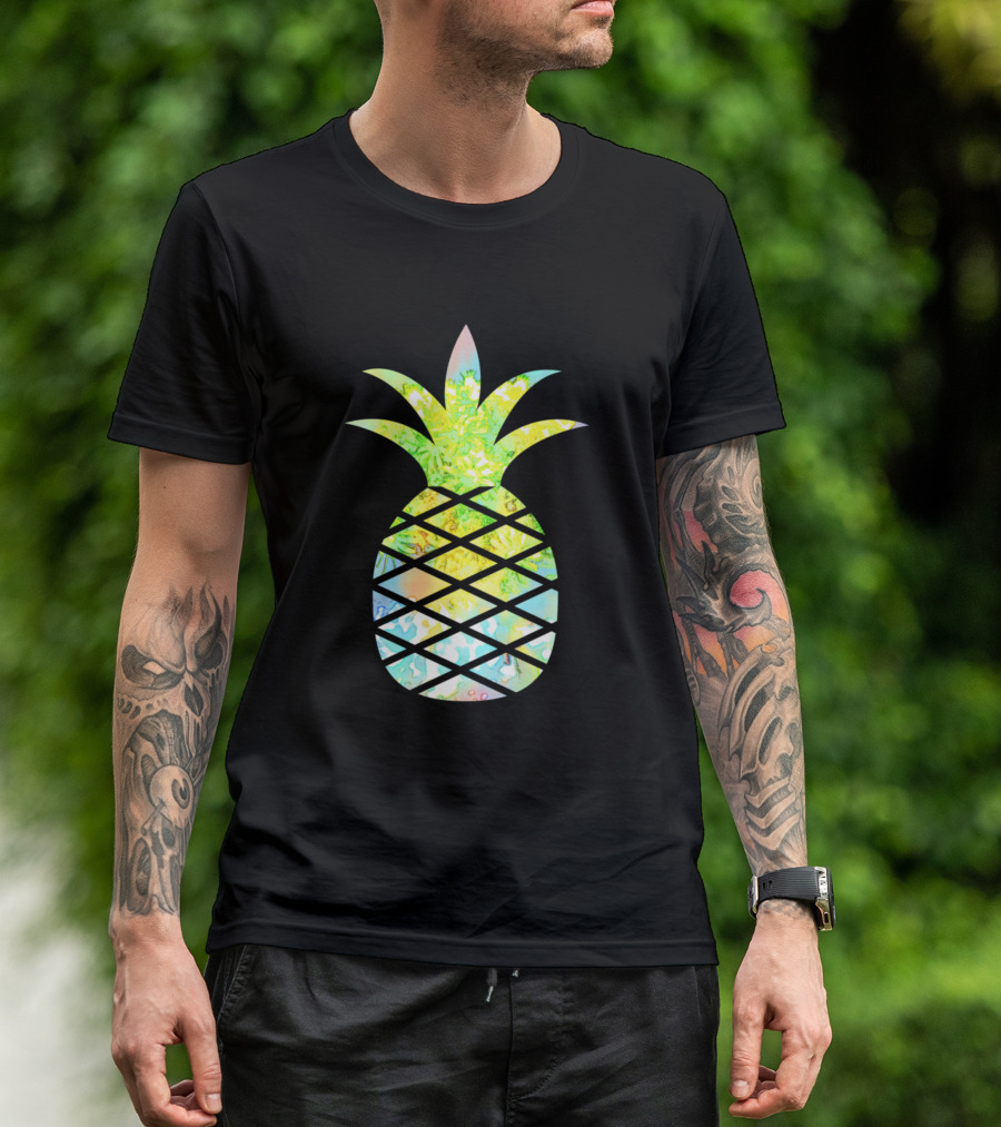 Pineapple Vibes Colorful Tropical T-Shirt