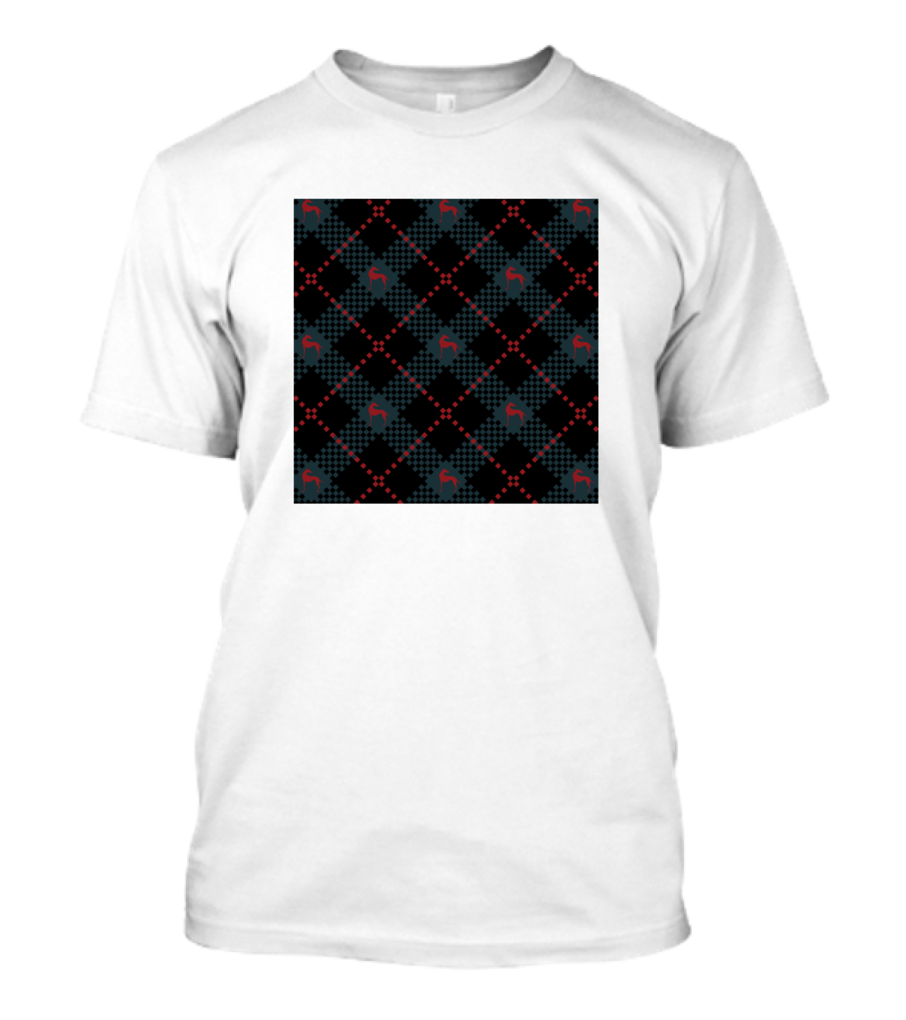 Plaid Greyhound Checkerboard T-Shirt