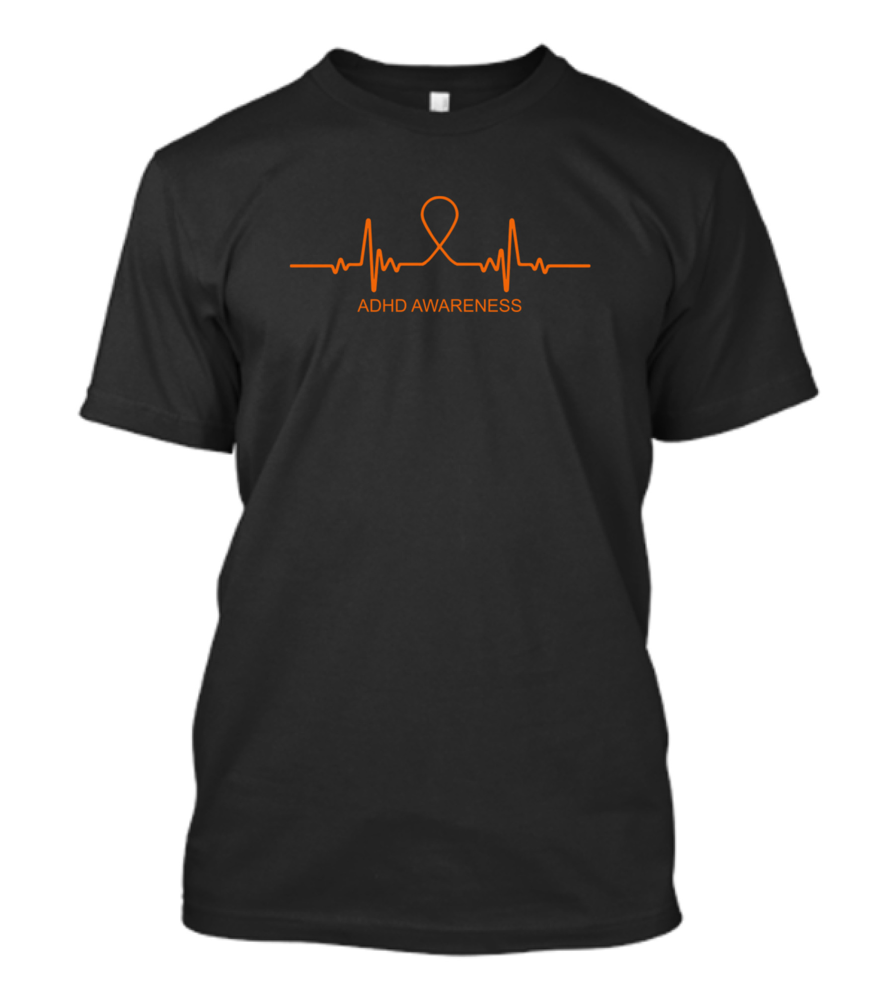 ADHD Awareness Heartbeat Ribbon Hope For A Cure T-Shirt