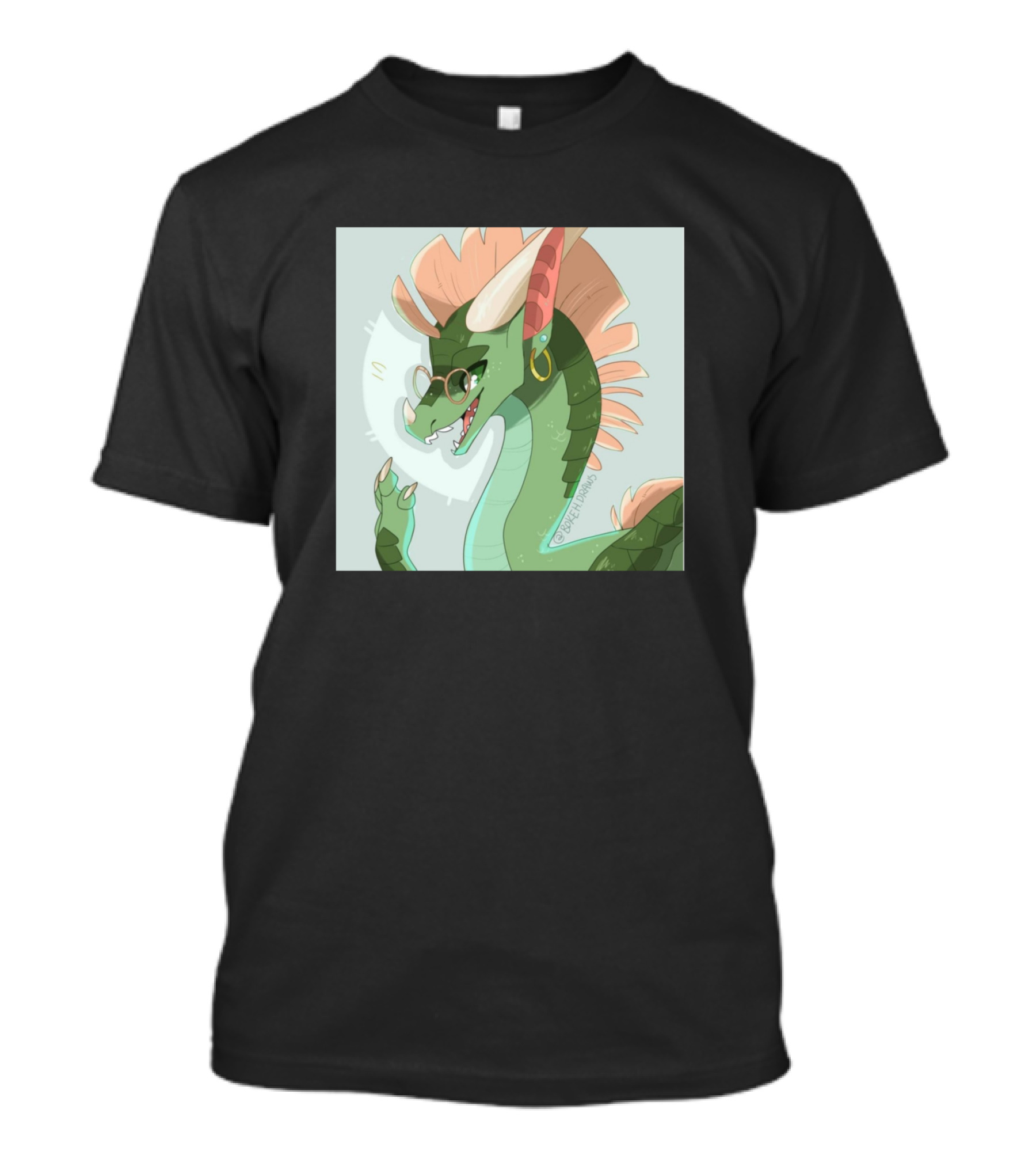 Dragon Glasses Cool Green Reptile Wearing Sunglasses With Horns T-Shirt