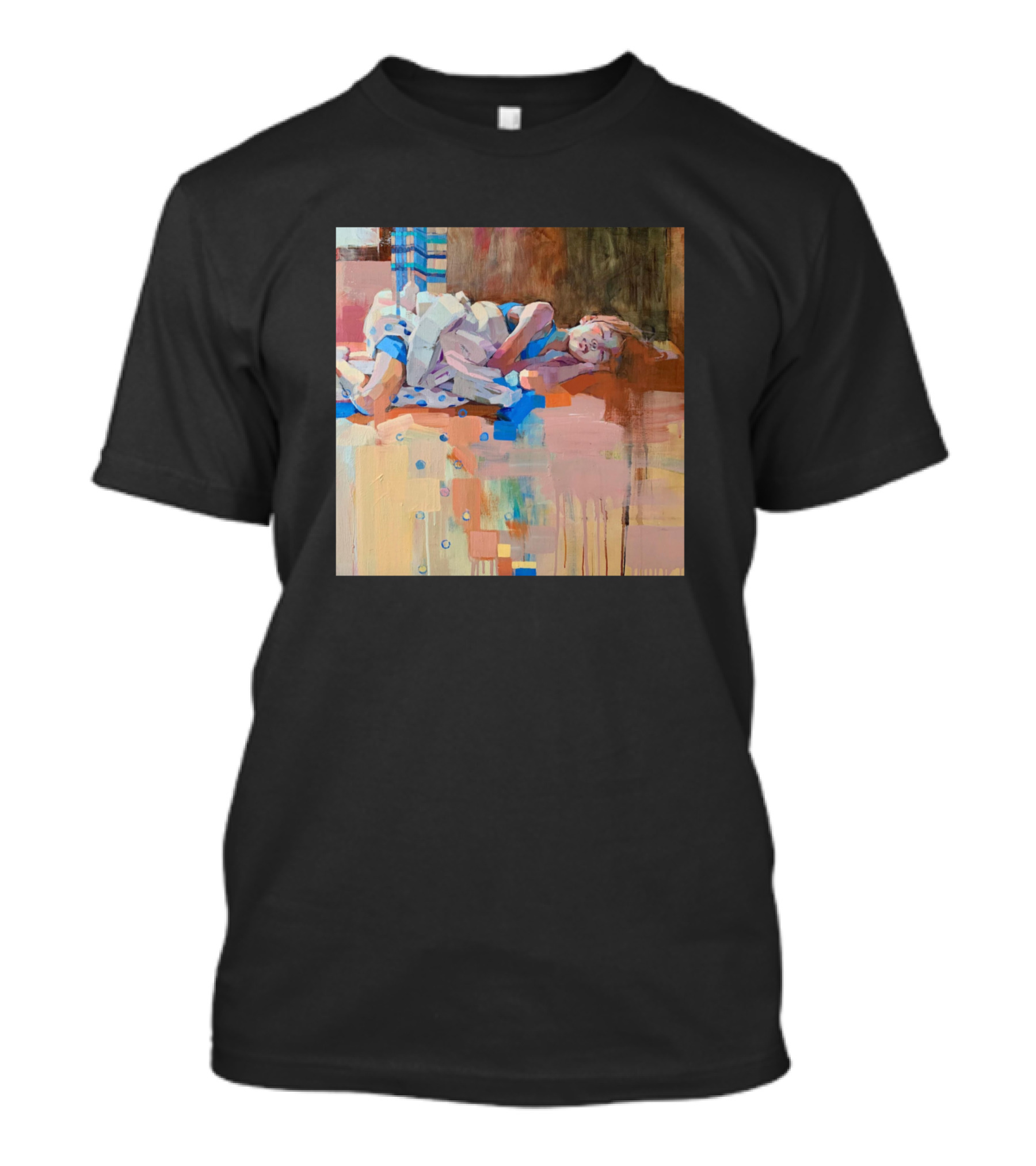 Epiphany Abstract Sleeping Figure Pastel Colors T-Shirt
