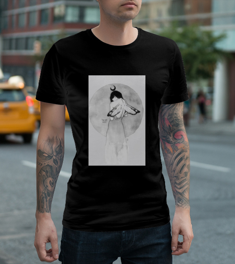 Find Your Wings Moonlit Woman and Butterfly Wings T-Shirt