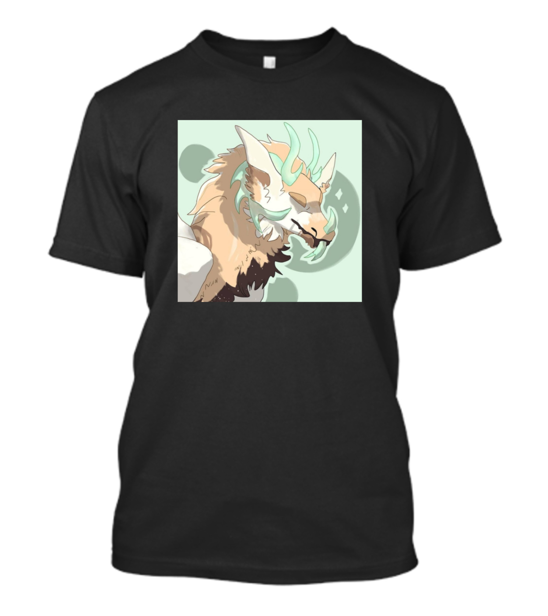 Horned Dragon Fantasy Creature With Pastel Accents T-Shirt