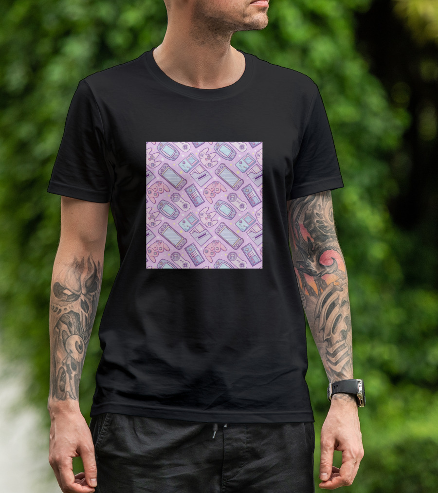 Kawaii Pastel Gamer Consoles Controllers T-Shirt