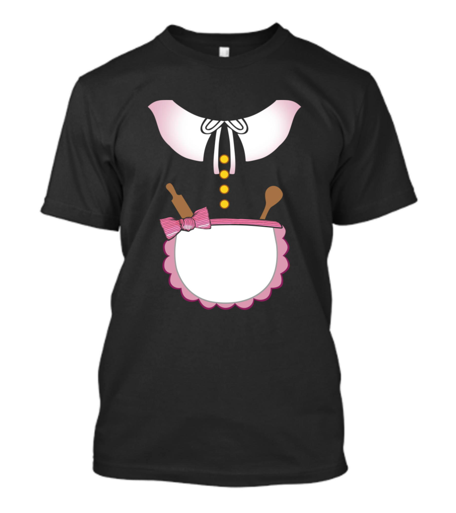 Pilgrim Costume Apron With Rolling Pin And Spoon T-Shirt