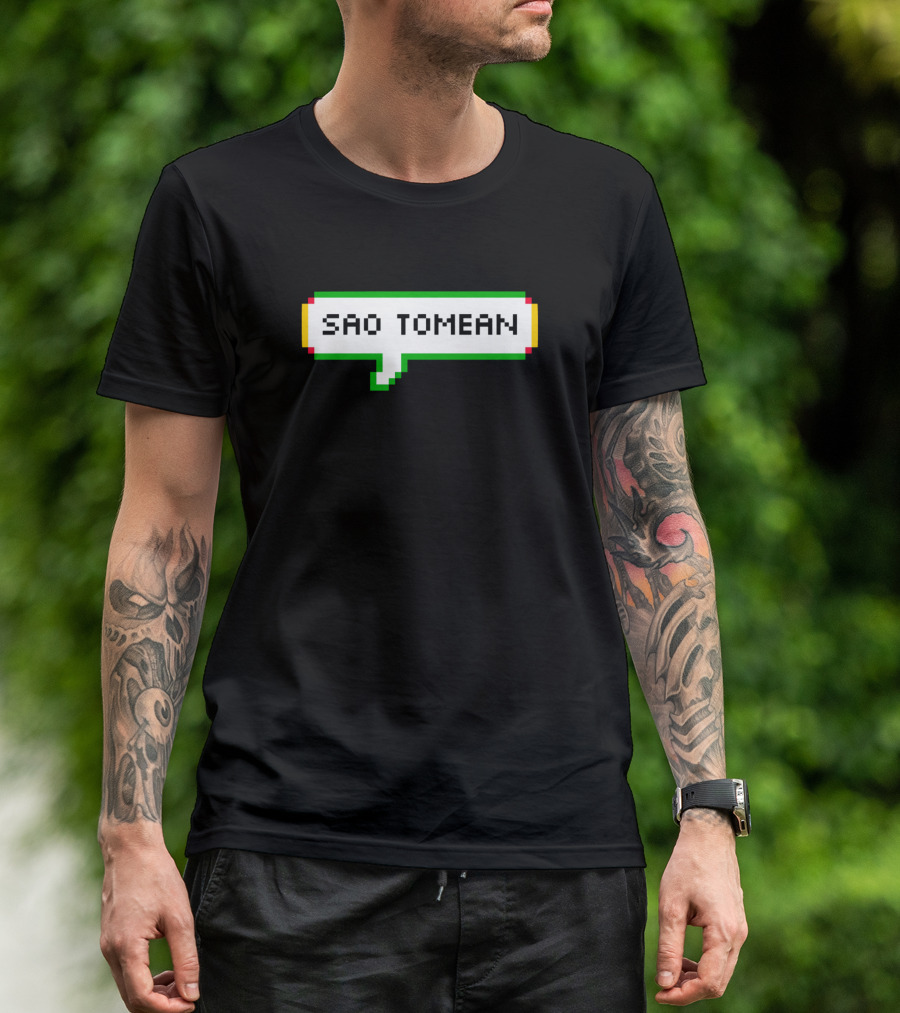 Sao Tomean Speech Bubble Pixel T-Shirt