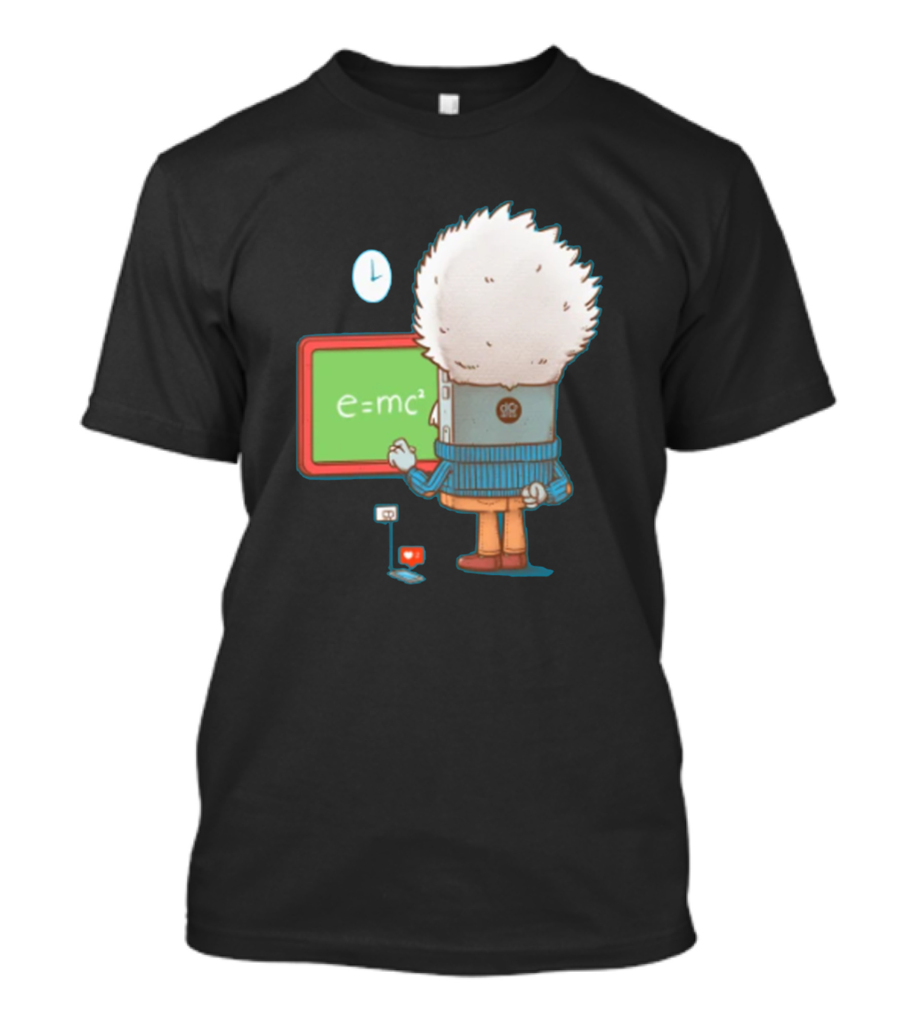 Smart Phone Einstein E=mc² Classroom Scene T-Shirt
