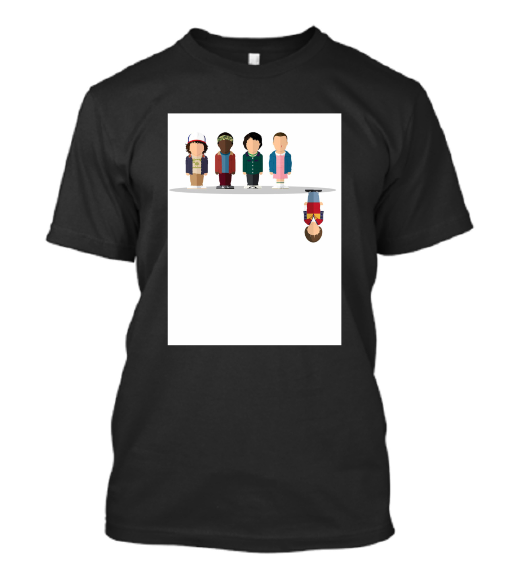 Stranger Things Cartoon Characters The Upside Down T-Shirt