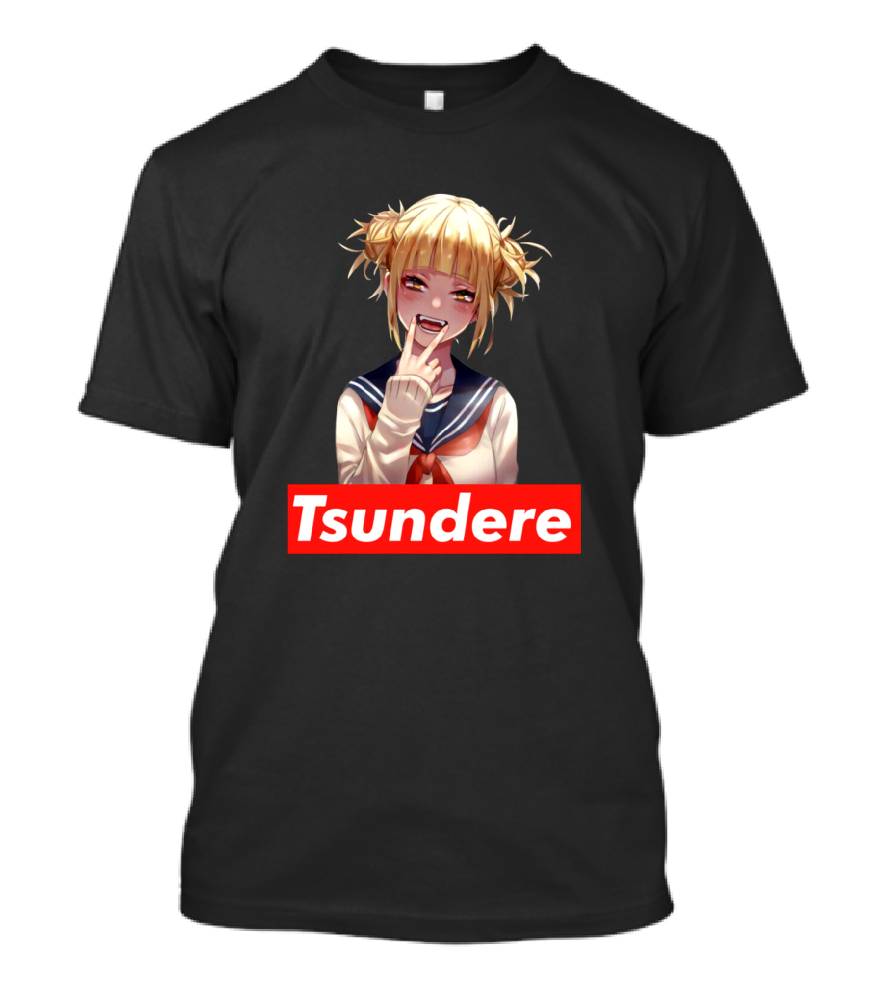 Tsundere Anime Manga Girl Blonde Hair Sailor Uniform T-Shirt