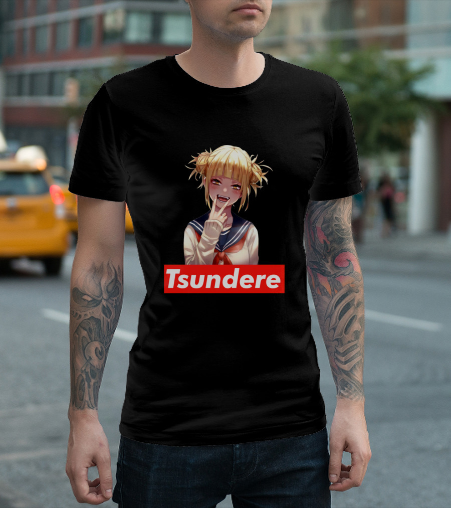 Tsundere Anime Manga Girl Blonde Hair Sailor Uniform T-Shirt