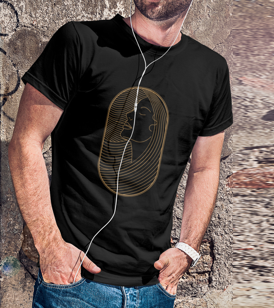 Woman Beauty Magic Line Art 006 T-Shirt