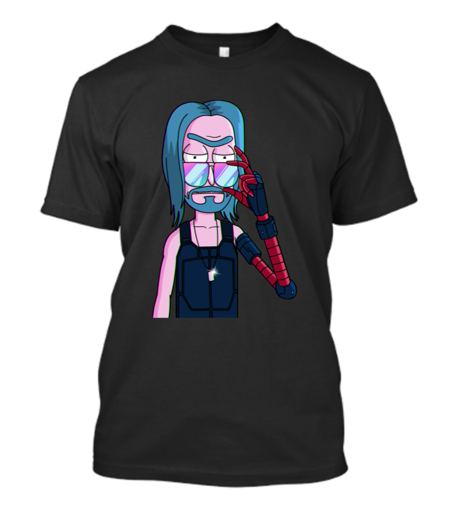 Rick Sanchez Meets Johnny Silverhand Mashup T-Shirt