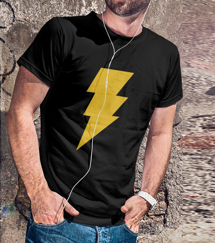 Shazam Black Adam Lightning Bolt T-Shirt