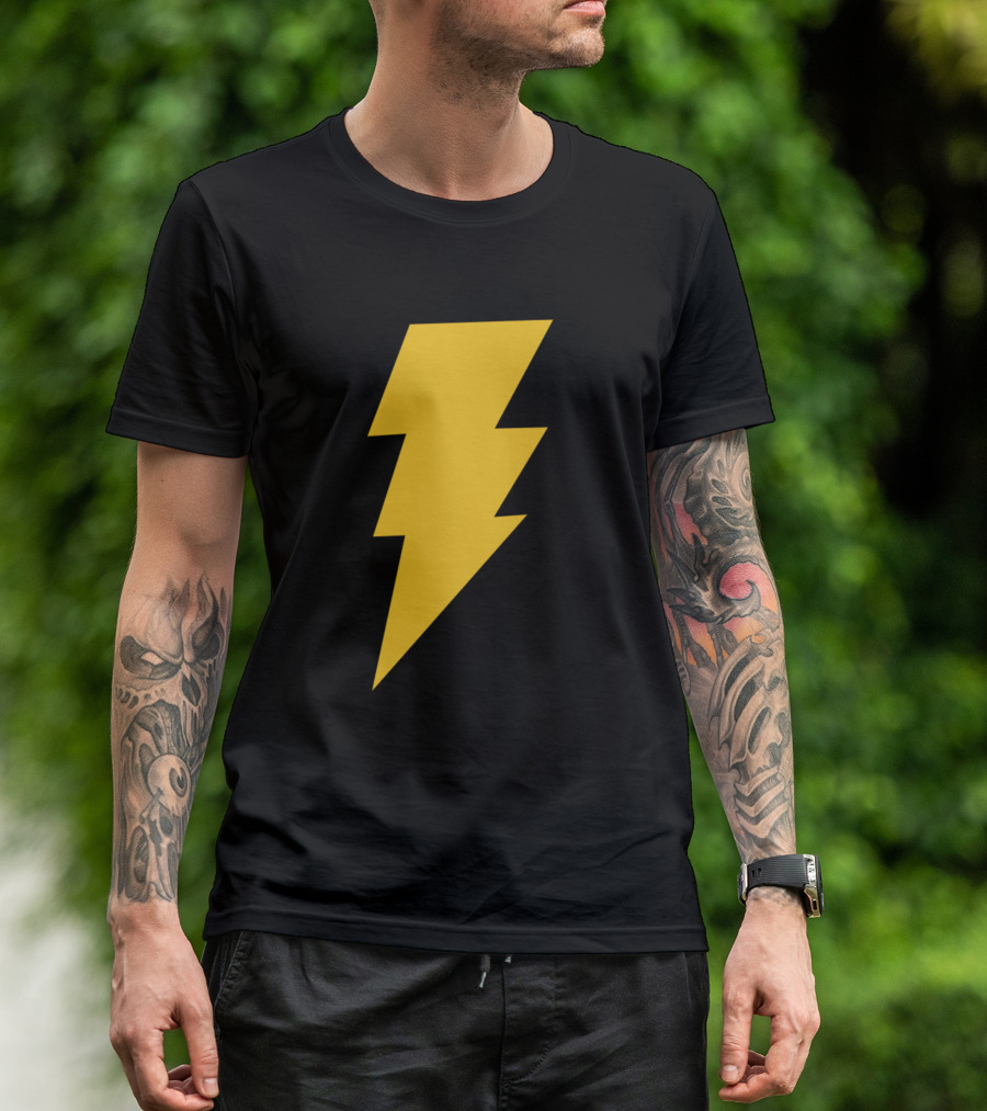 Shazam Black Adam Lightning Bolt T-Shirt