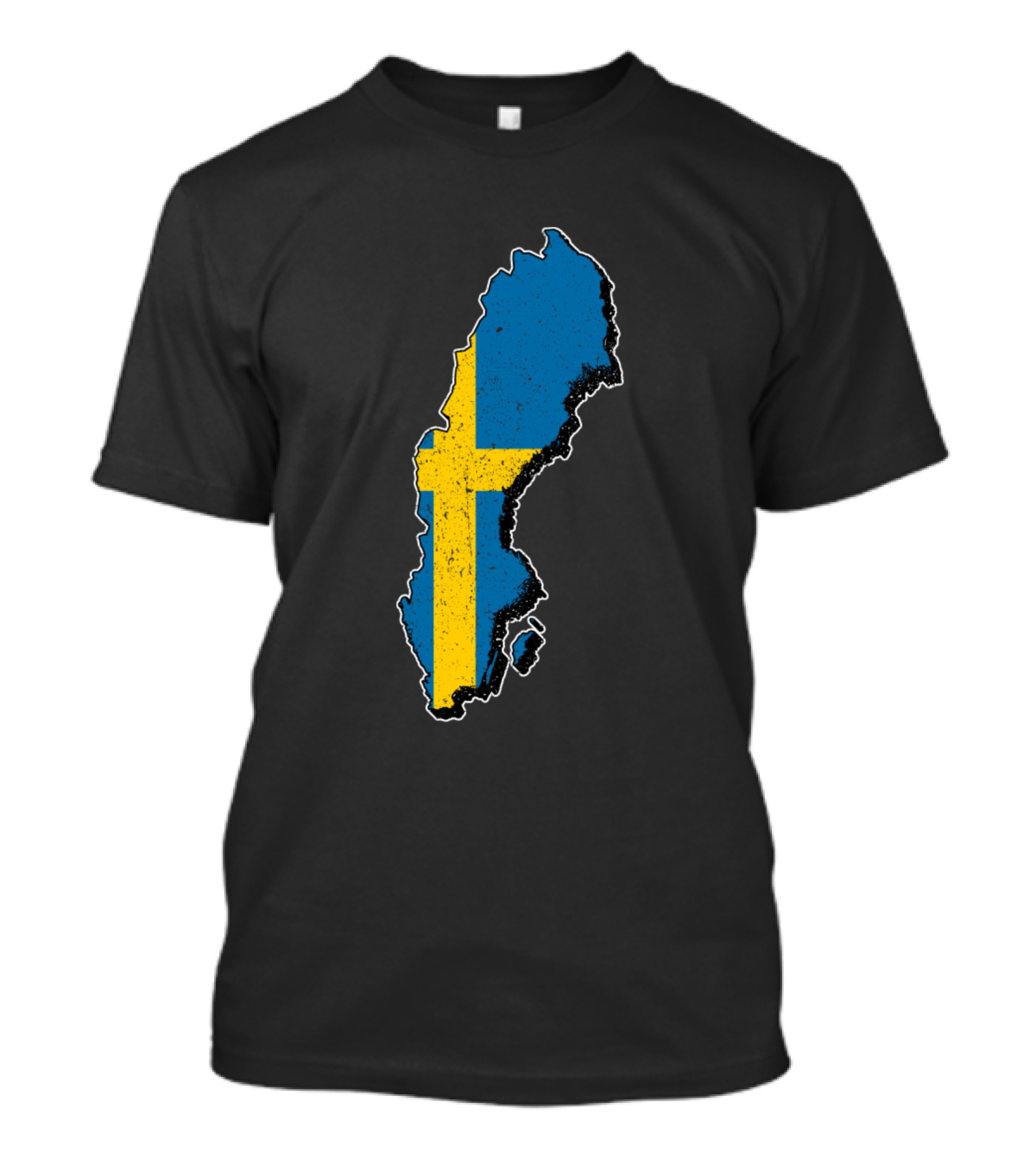 Sweden Swedish Map Vacation Travel Flag T-Shirt