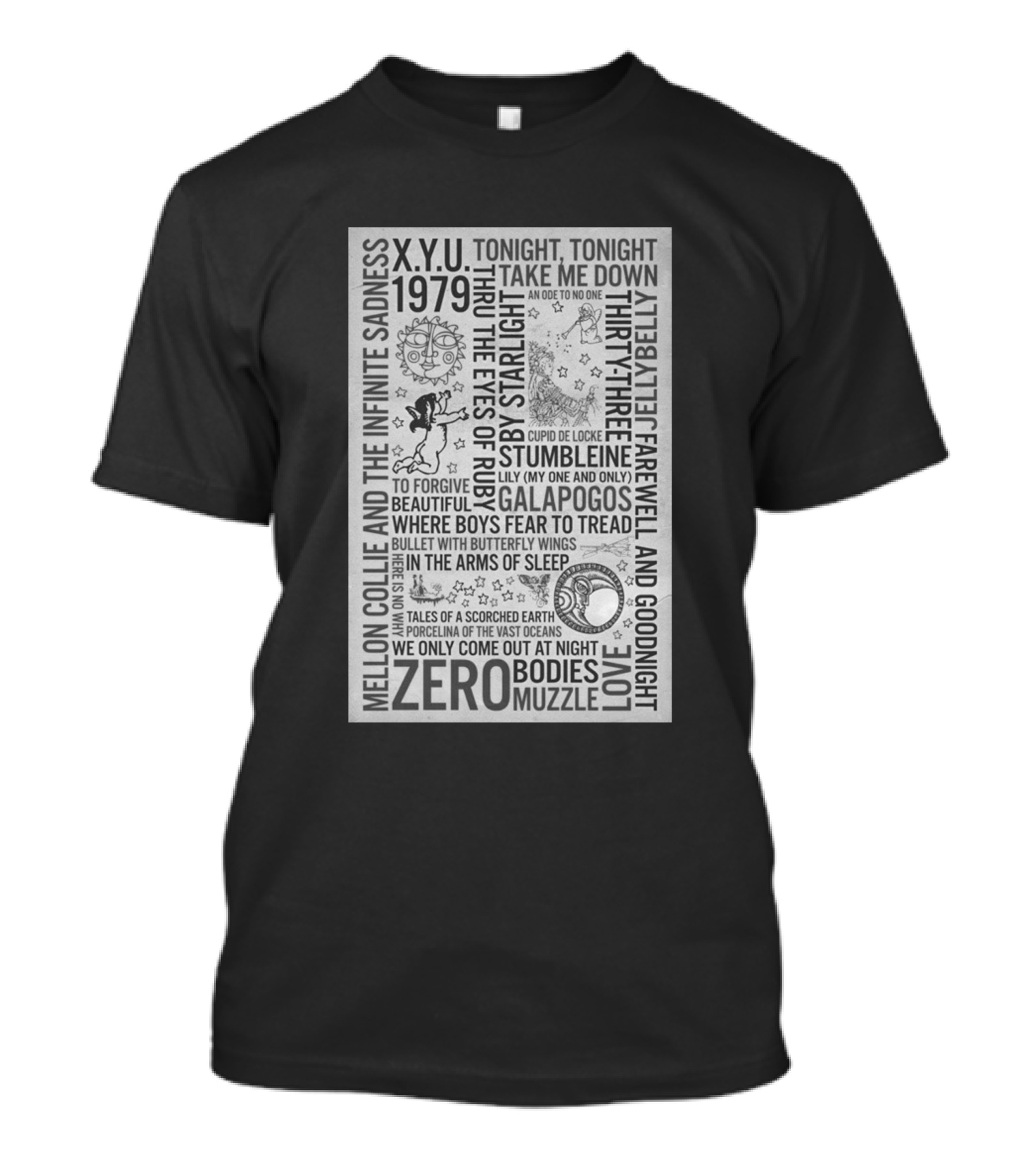 Mellon Collie And The Infinite Sadness 1979 Zero Tonight Tonight Stumbleine Butterflies And Zebras In The Arms Of Sleep T-Shirt
