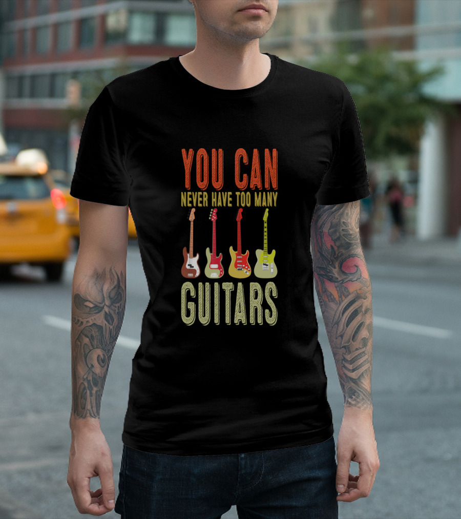 Vintage Electric Guitar Enthusiast Collection for Guitar Lovers T-Shirt
