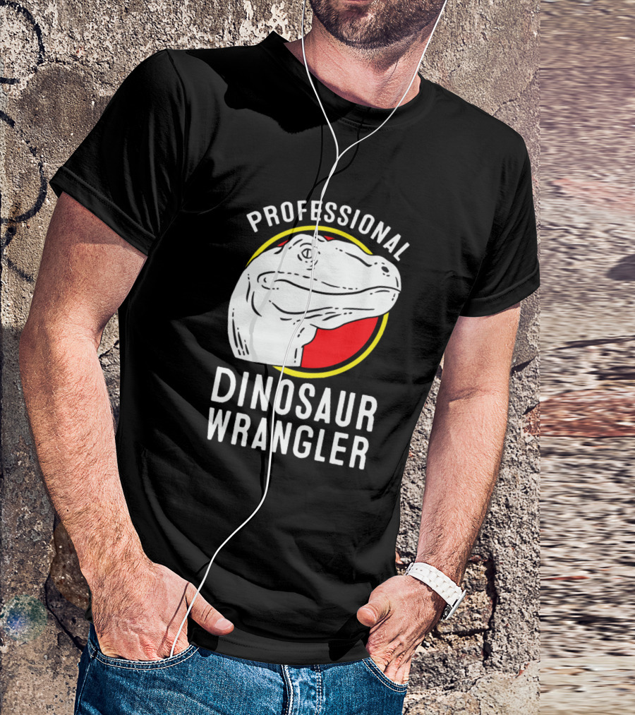 Professional Dinosaur Wrangler Jurassic Park Logo Dinosaur Wrangler T-Shirt