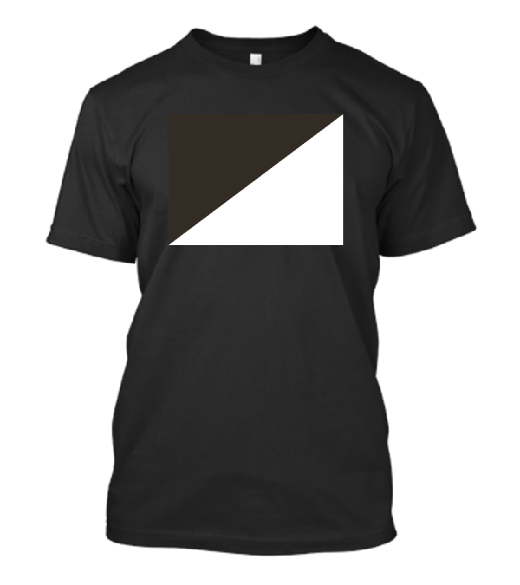 Black And White Half Diagonal Contrast Game T-Shirt