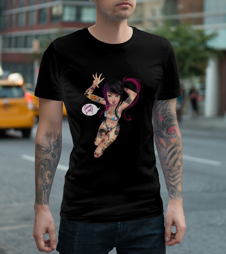 Going Live With Pokeprincxss Tattoo Art Style Featuring Digital Princxss T-Shirt