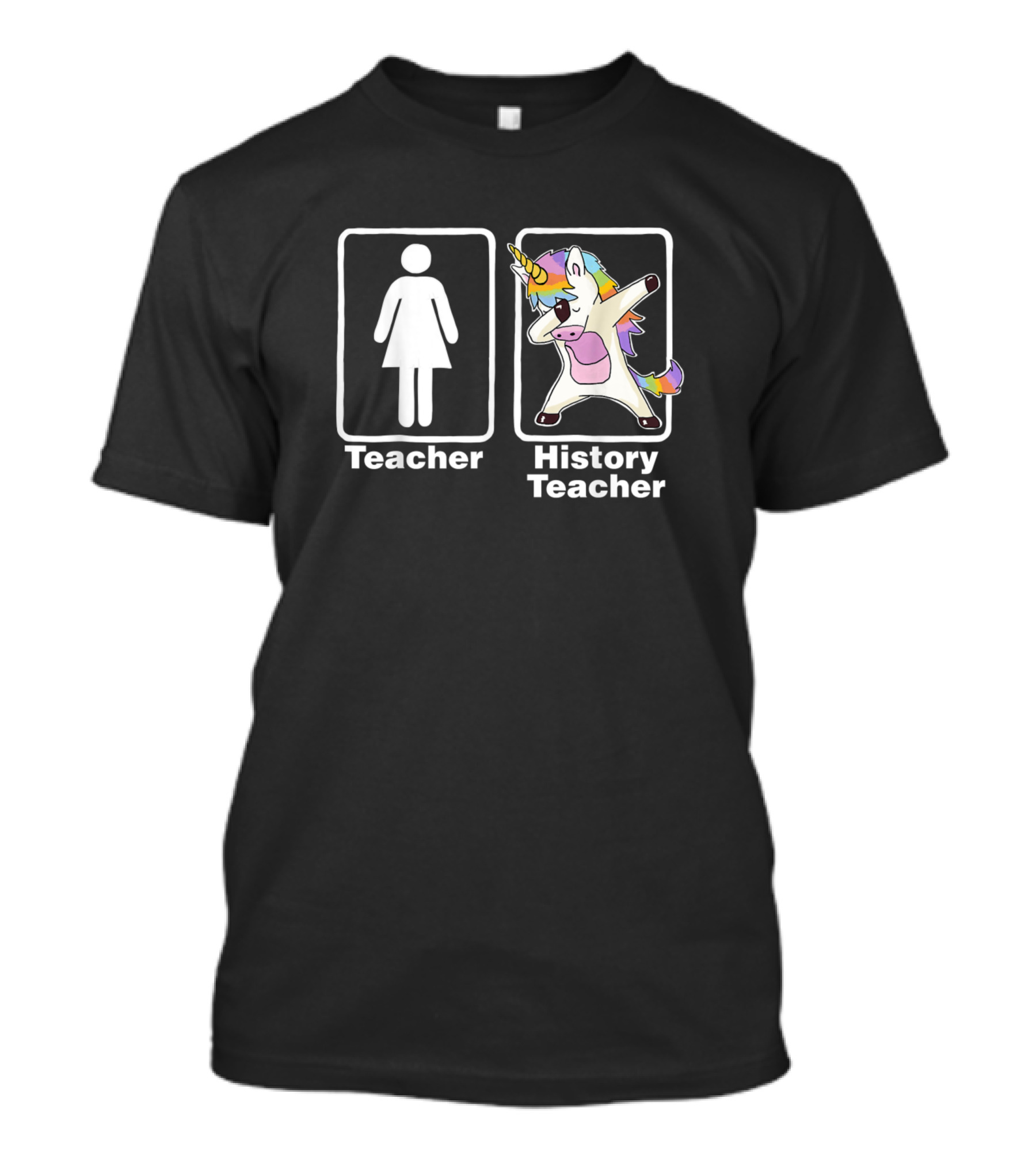Funny History Teacher Unicorn Dab Embrace T-Shirt