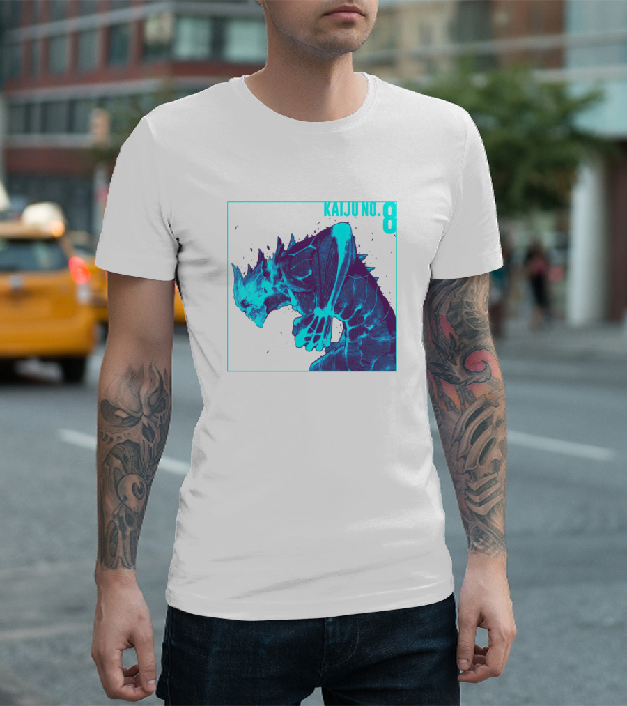 Kaiju No 8 Neon Blue Creature Profile T-Shirt
