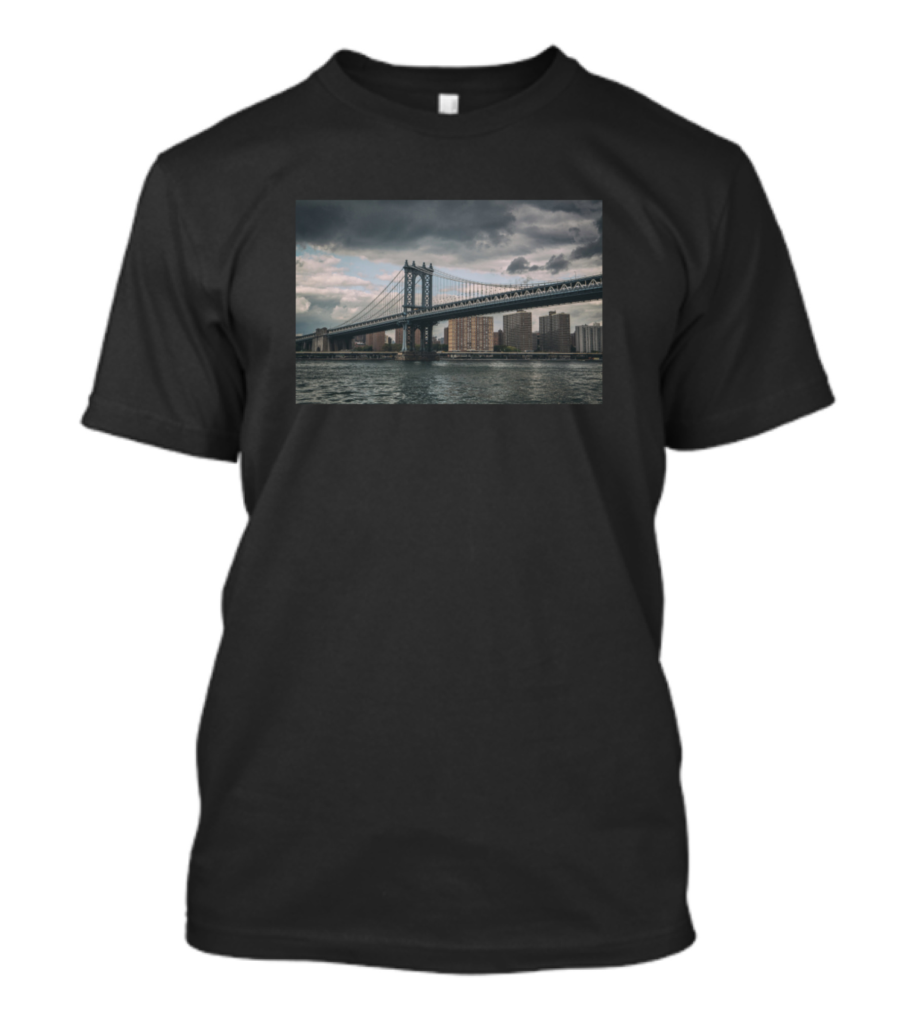 Manhattan Bridge New York City Skyline T-Shirt