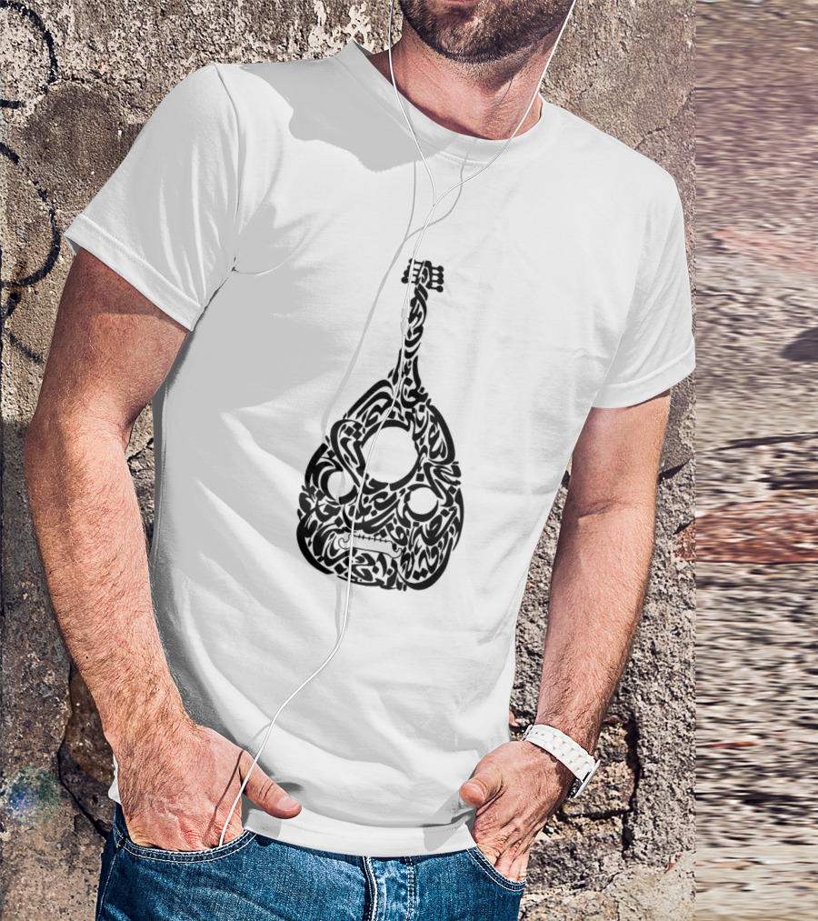 Oud Instrument Arabic Calligraphy T-Shirt