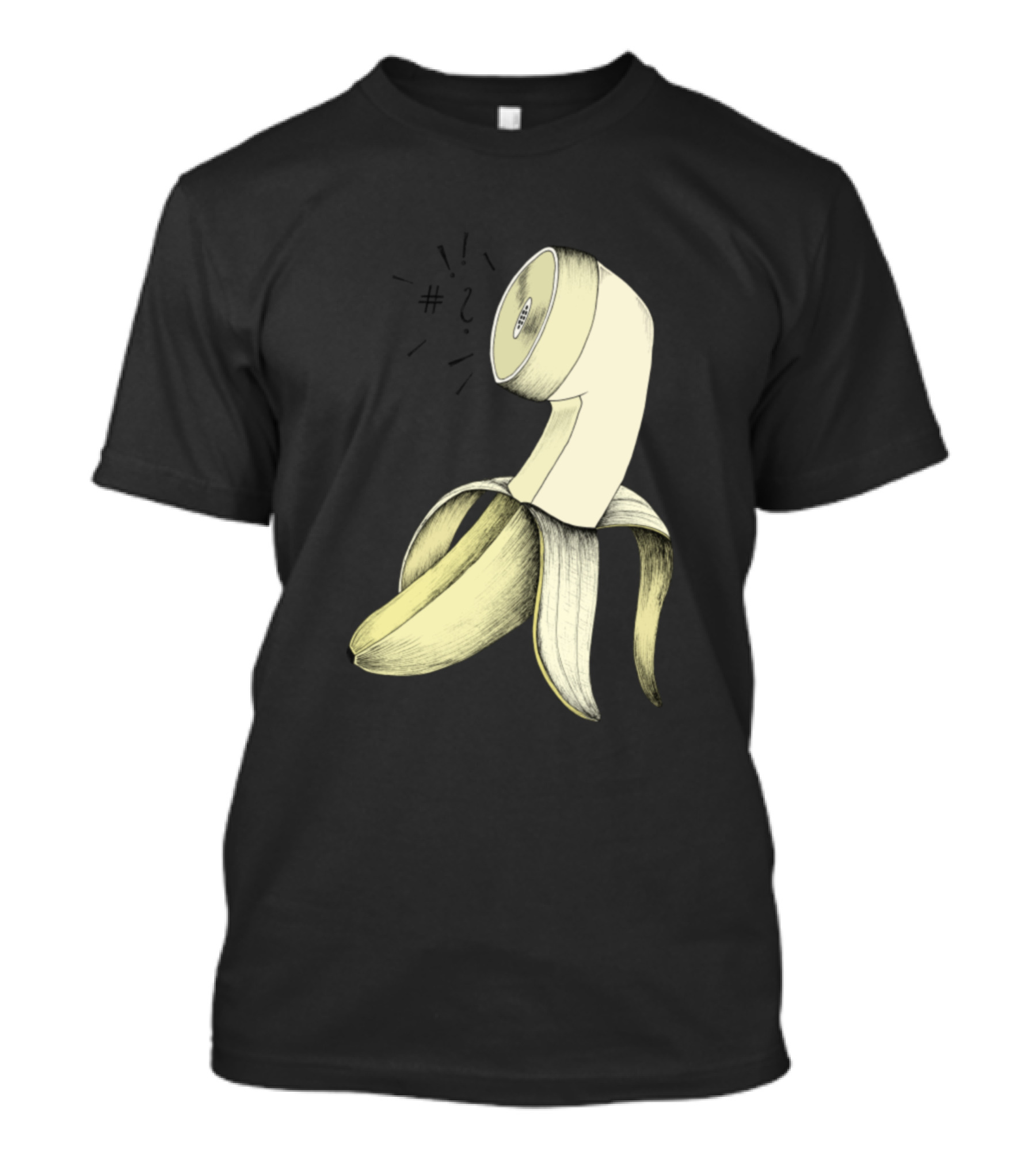 Tele Banana Vintage Telephone Receiver Banana Peel T-Shirt
