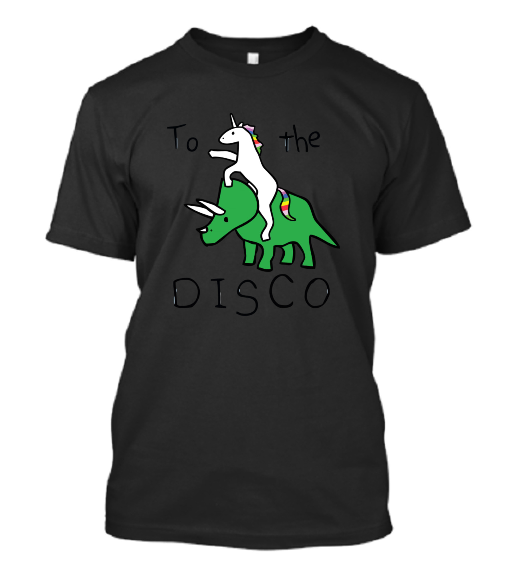To The Disco Unicorn Riding Triceratops T-Shirt