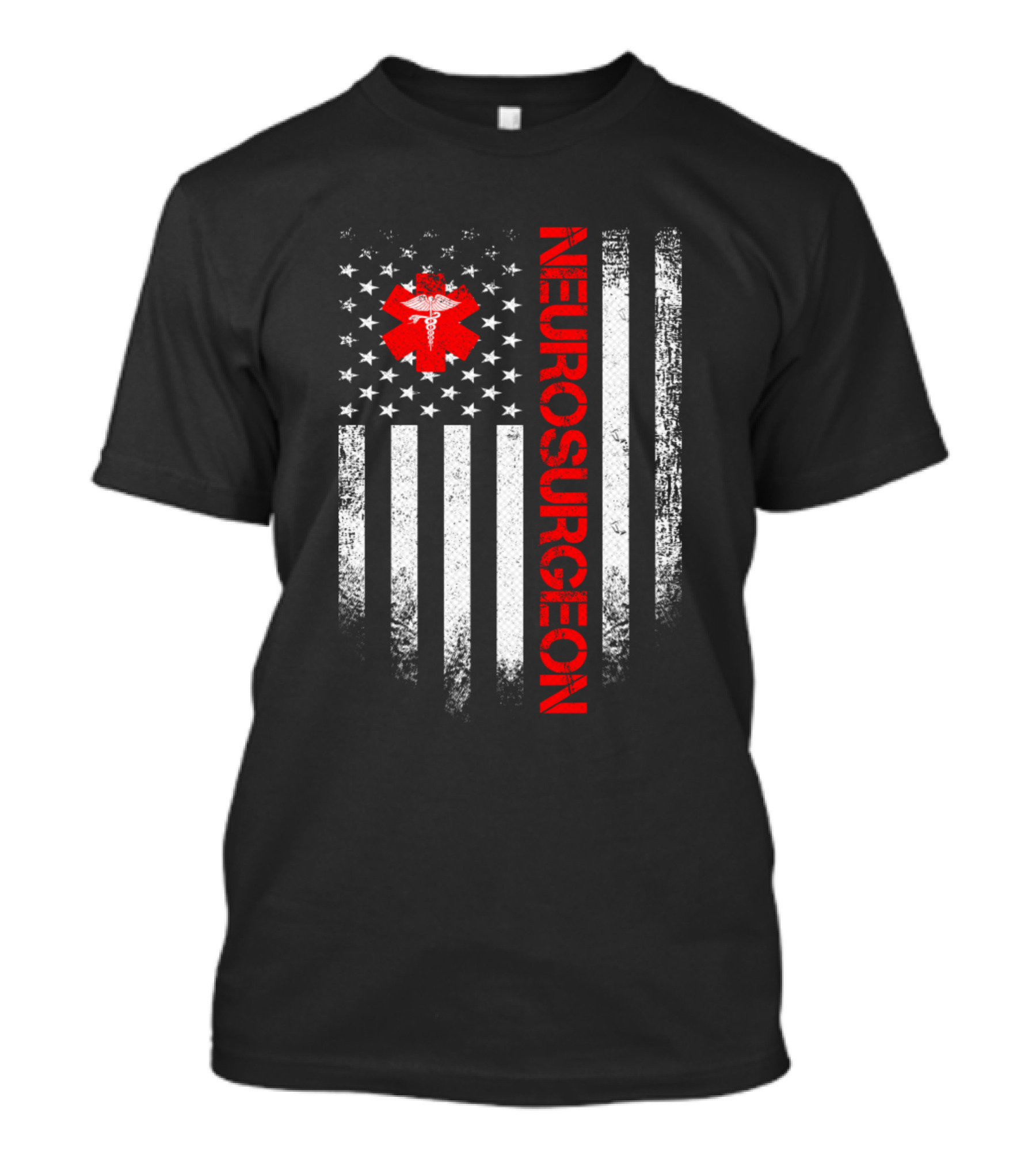 Vintage USA Neurosurgeon American Flag Medical T-Shirt