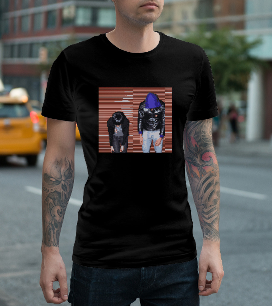 8 Bit Pixel French Electronic Duo Kiev T-Shirt