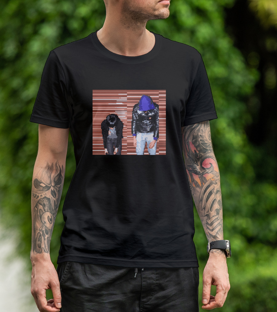 8 Bit Pixel French Electronic Duo Kiev T-Shirt