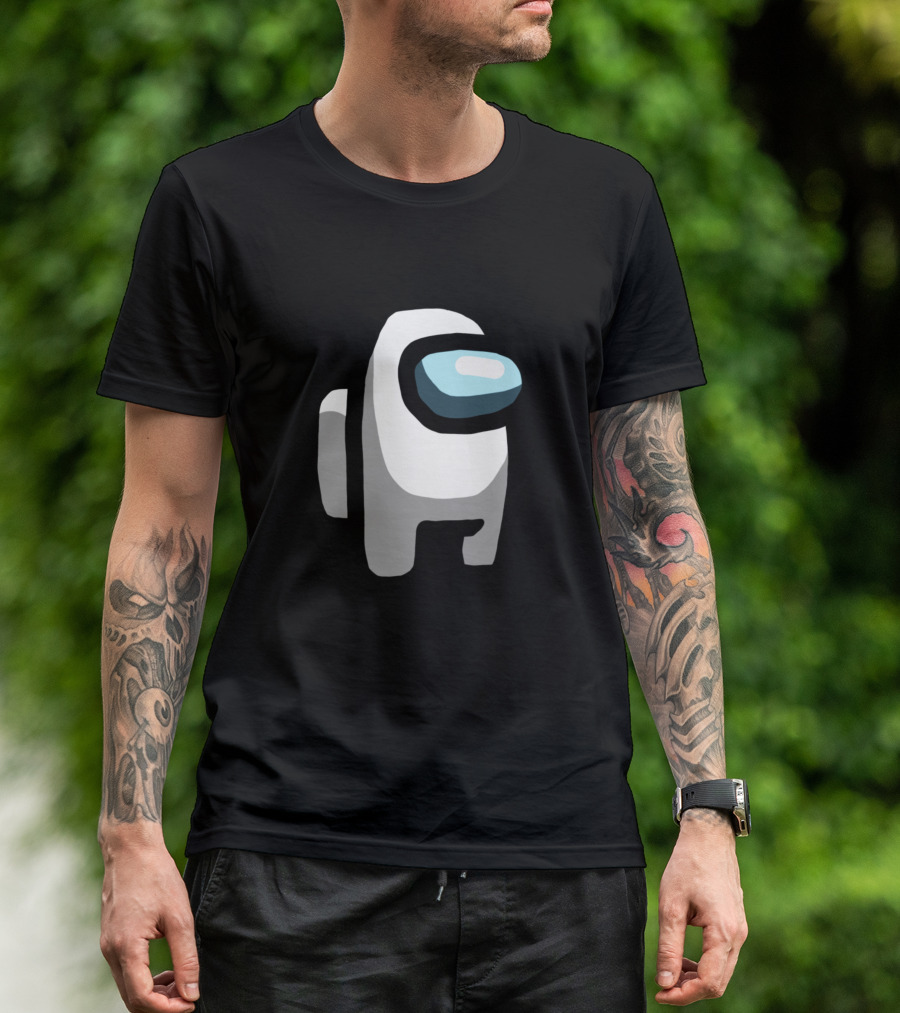 Among Us White Crewmate Icon T-Shirt