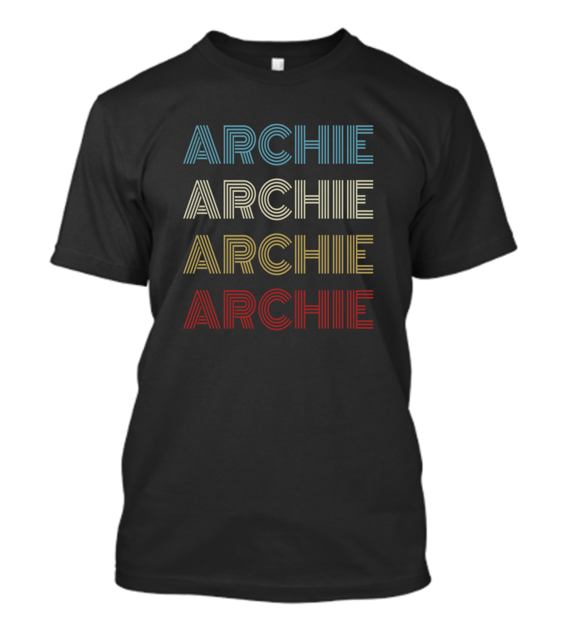 ARCHIE First Given Name Rainbow Stripes Pride T-Shirt
