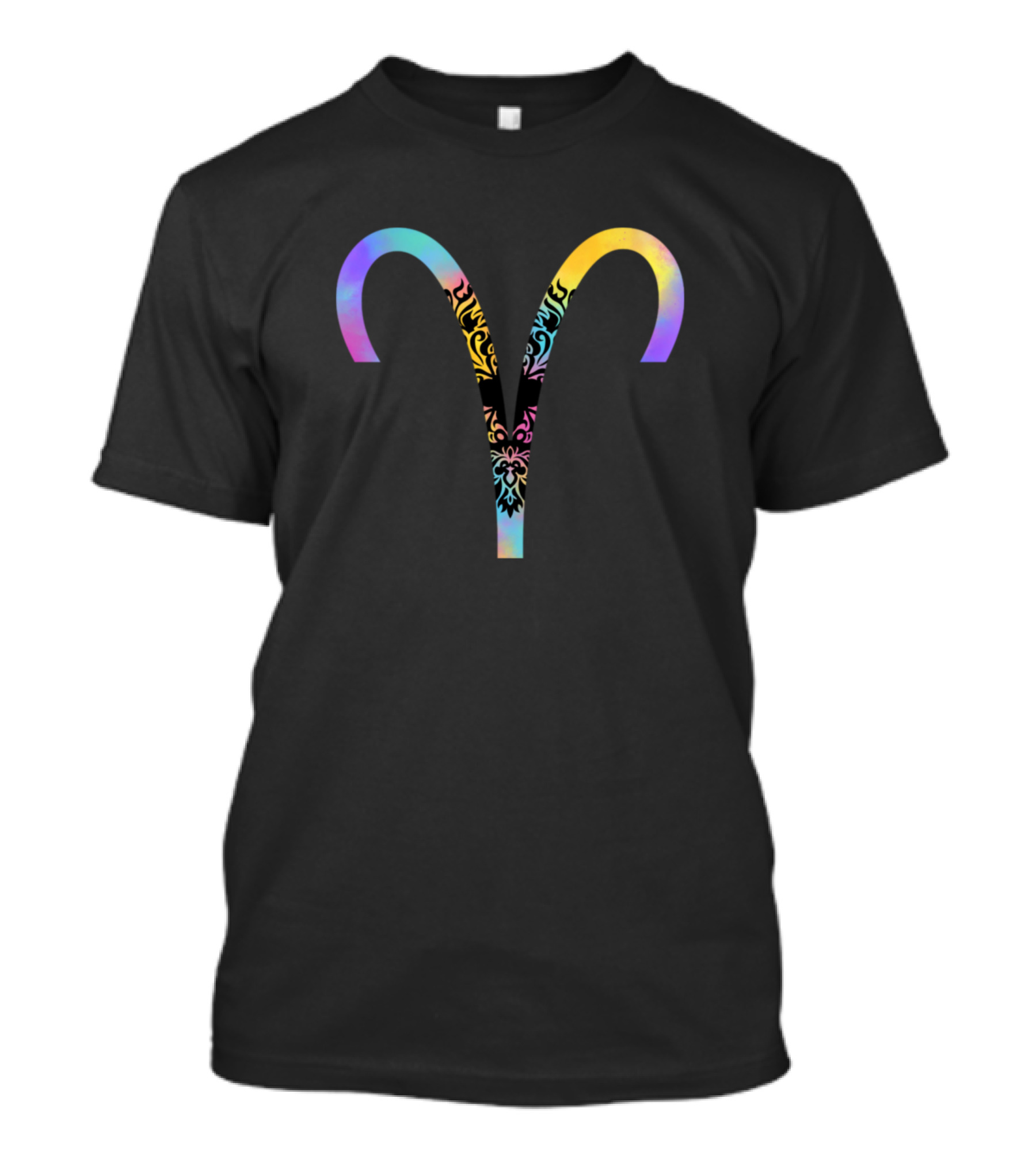 Aries Zodiac Symbol With Colorful T-Shirt
