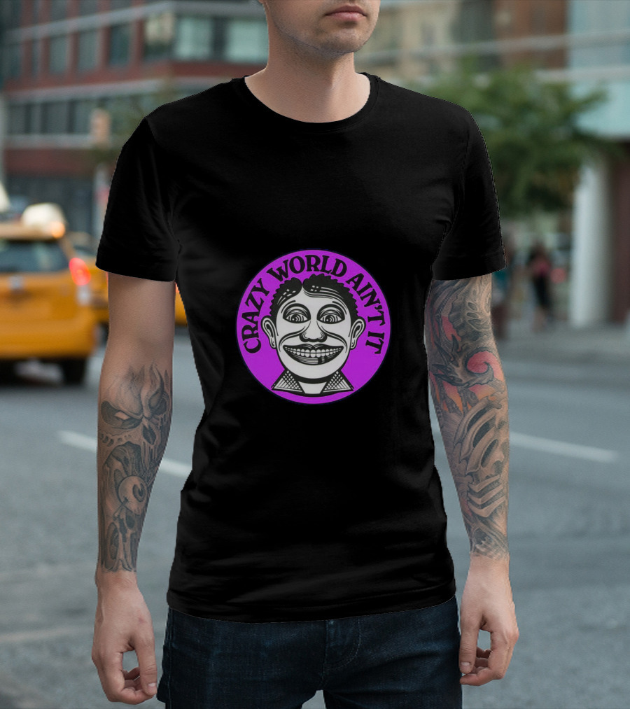 Crazy World Ain't It Retro Face T-Shirt