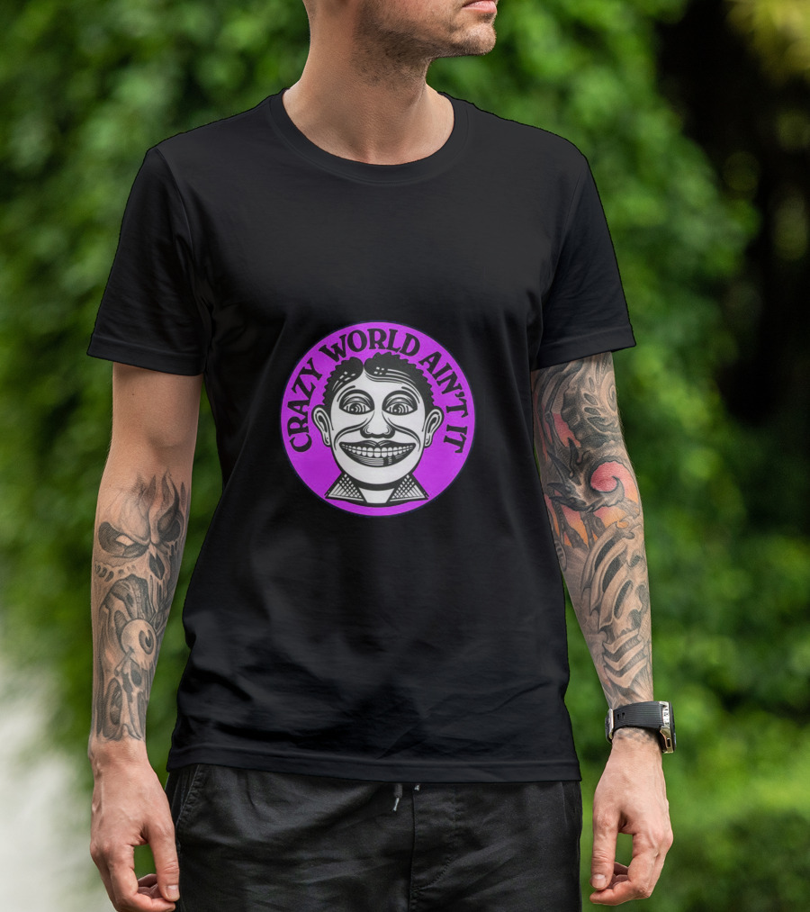 Crazy World Ain't It Retro Face T-Shirt