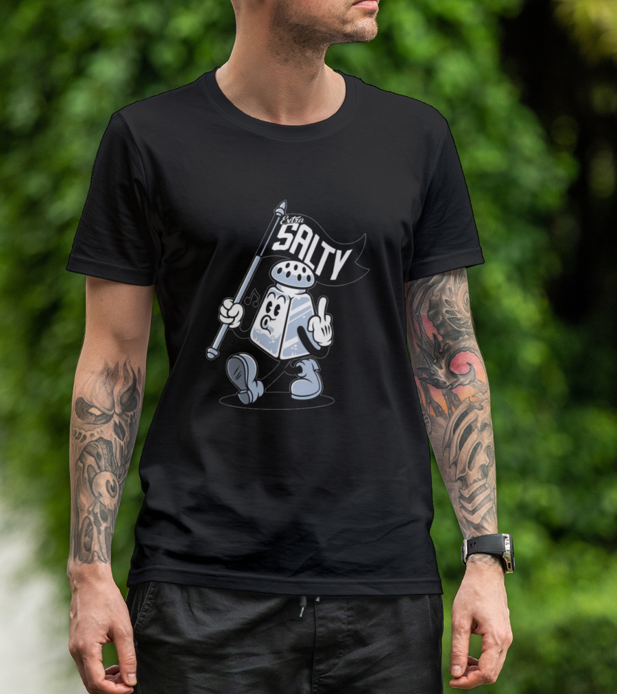 Extra Salty Sassy Vintage Cartoon Rude Offensive T-Shirt