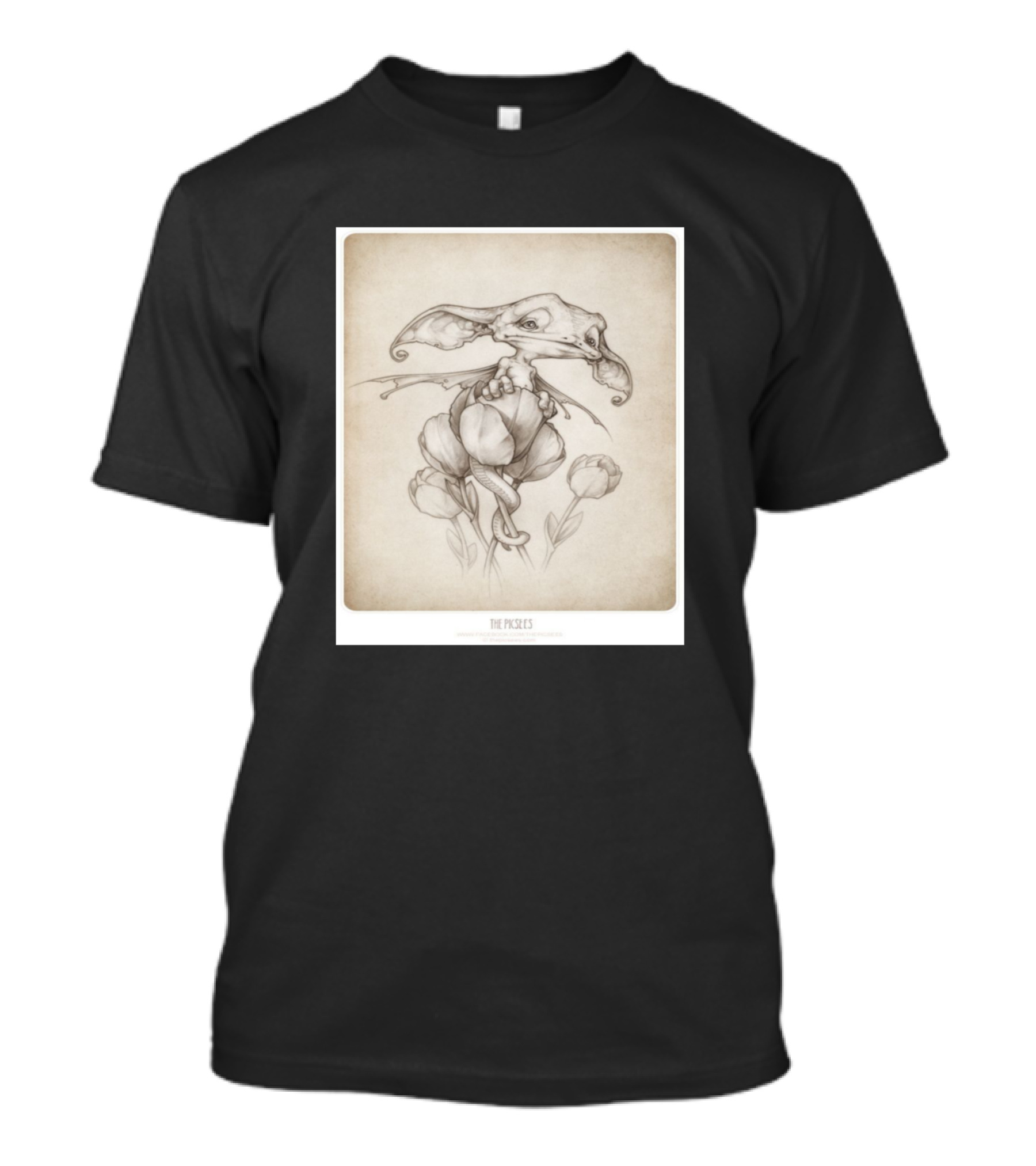 The Pixies Midnight Sprite Among Blooming Petals T-Shirt