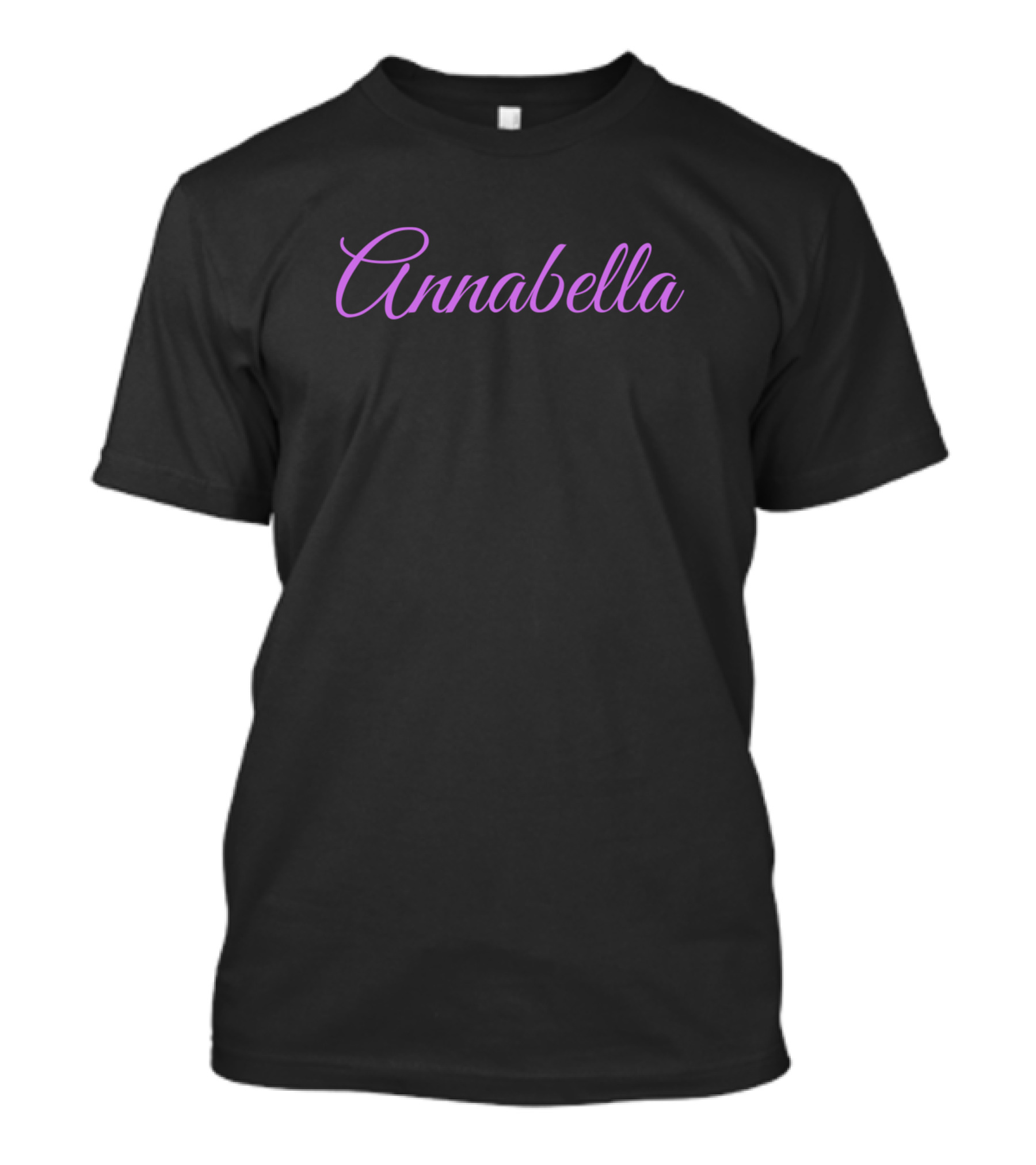 Annabella Girl Name Stylish Purple Script T-Shirt