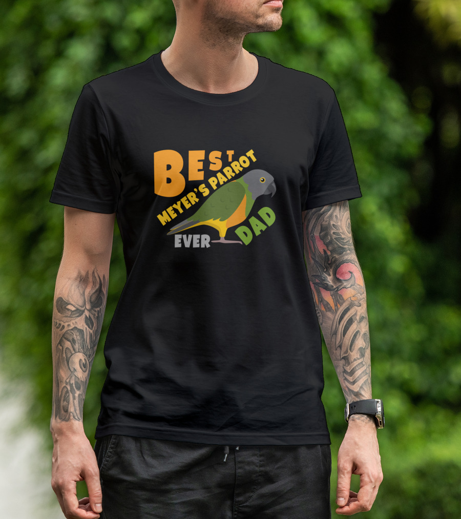 Best Meyer's Parrot Dad Ever Colorful Bird T-Shirt