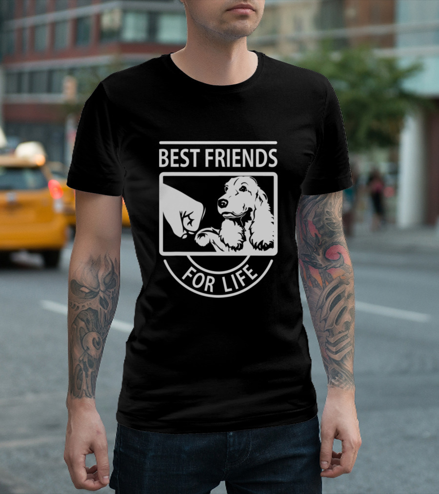 Cocker Spaniel Best Friends For Life Paw Print Fist Bump T-Shirt