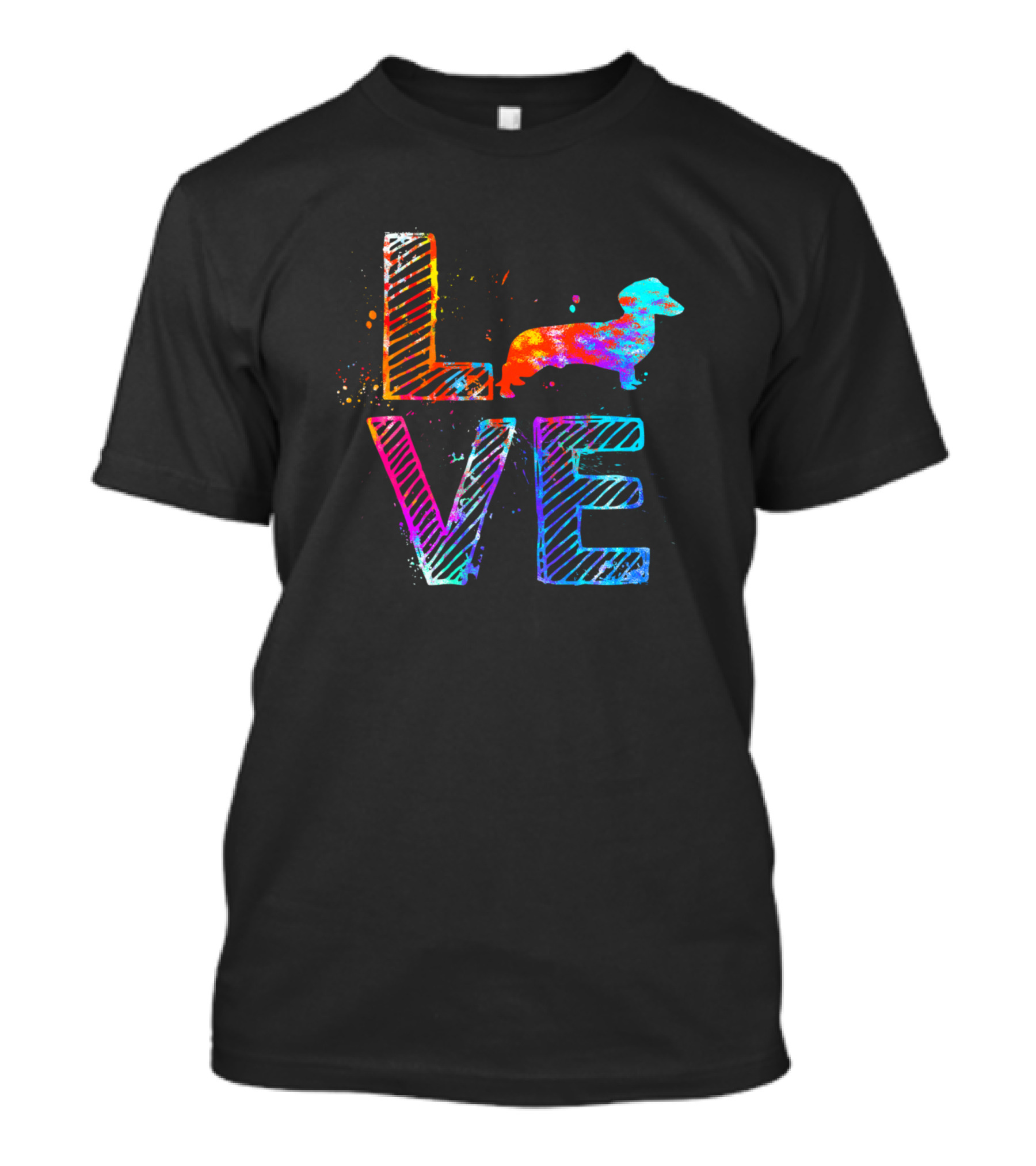 Colorful Dachshund Love Dog Mom T-Shirt